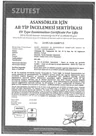 Szutest AB Tip İnceleme Sertifikası, Modül B, NZL-MR makine daireli elektrikli asansör